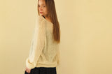 ガーデンルースVネックニット *Ivory