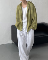 ノアール２wayフードジップアップ / Noir Two-Way Hood Zip-Up (4 colors)