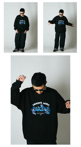 DAKYAM 2023 A/W Wonder Work Worker Gem Minerイラストレーションクルーネックスウェット