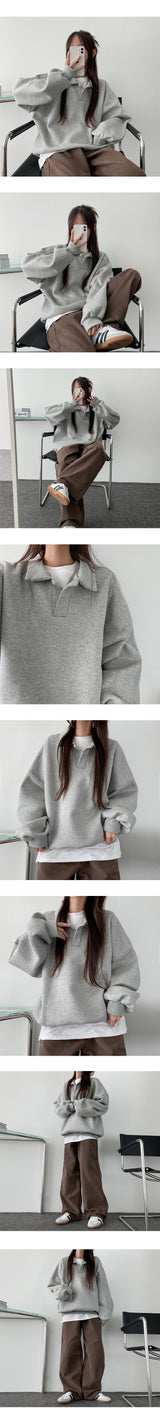 Napping turtleneck collar sweatshirt
