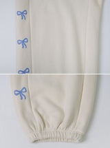 Ribbon Sheep Fleece Jogger Pants (4color)
