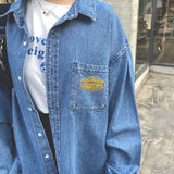 ロゴ刺繍デニムシャツ / paragraph 21f/w Logo embroidery denim shirt 1color (6611345899638)