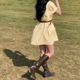 [Bellide made/Short, Long] Candy Short-Sleeved Shirt Dress