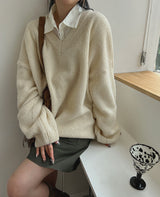 アルパカボキシーニット / Alpaca Boxy Knit (5color)