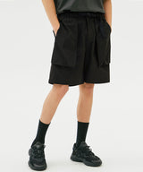 SIDE FLAP POCKET SHORTS (BLACK) (6585208930422)