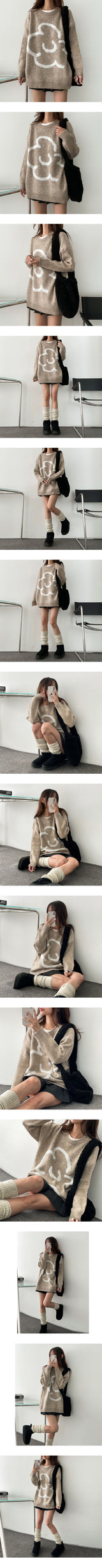 Cute cloud knitwear