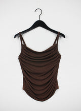 ドレープドシャーリングスリーブレス / Draped Shirring Sleeveless (4color)
