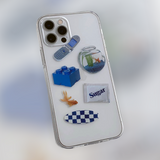 ブルーオブジェクトフォンケース / Blue Object Phone Case