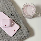 ストロベリーミルクパターンスマホケース