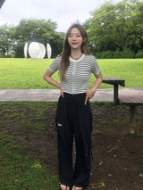 アデリンストライプジップアップ
