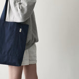ツイルシンプルラインバッグ - deep navy