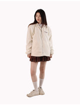 Studio fleece zip up - ivory (6636677628022)