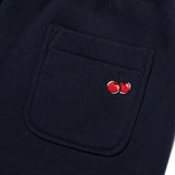 ミドルチェリーワイドスウェットパンツ／MIDDLE CHERRY WIDE SWEAT PANTS [BLACK]