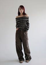 アリエルオープンショルダーニット/Ariel open shoulder knit
