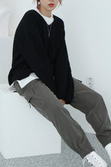 ラージVネックニット/Large V-Neck Knit (7color)