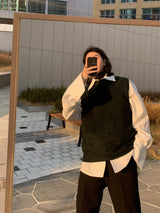 SP Napping Knit Vest  (4color)