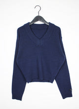 ウールVネッククロップニット/Wool V-neck Crop Knit (10color)