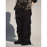 クリースナイロンバンディングパンツ / CREASE NYLON BANDING PANTS_BK