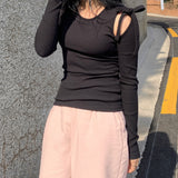 シュガーリボンスリットラウンドTシャツ / Sugar Ribbon Slit Round T-Shirt