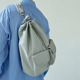3-Way 2-Pocket Drawstring Bag (Silver)