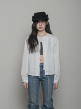 pintuck string shirt