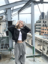 Daily Hip Crop Varsity Jacket