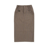 ダブルウエストチェックスカート / 0 7 double waist check skirt
