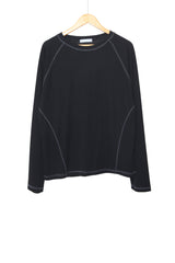 Ribbed Line Long Sleeve T