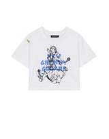 【OUTLET】グランマプリントクロップTシャツ BLUE