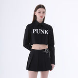 バックルキープリーツスカート/0 2 buckle key pleated skirt - BLACK