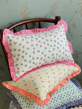 Candy Pop Checkered Frill Mini Cushion Cover Baby Pillow