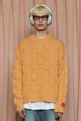 EMBOSSING CLOVER KNIT / SALMON
