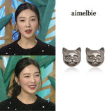 メルビーザキャット - キャットフェイスピアス / Melbie The Cat Series - Cat Face Piercing (Silver) (Red Velvet Joy, VIVIZ Sinb Piercing))