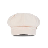 VA Square Stud Wool Newsboy Cap / Ivory