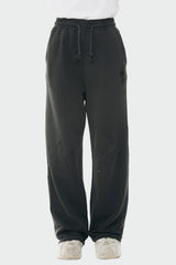 パッチスウェットパンツ/Patch sweatpants(washed charcoal)