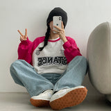 スタンカラーラグランスウェットシャツ/Stan colored raglan sweatshirt
