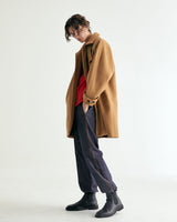 UNISEX WOOL RAGLAN HIDDEN COAT M - TWILL CAMEL (6636060704886)