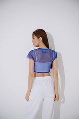 4ラインメッシュクロップトップ/TOP(9360) 4 Line Mesh Crop Tee