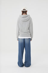 ウィティーバニーフーディージップアップ／WITTY BUNNY HOODIE ZIP UP [MELANGE GRAY]