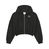0 4 HELL GIRL Zip Up Hoodie - BLACK (6626825535606)