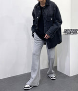 プリーツウォッシングトレーニングサイドスリットパンツ/[Unisex] Pleated washing training side slit pants (6 colors)