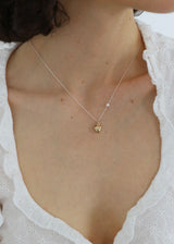 ハートパールネックレス (14k gold)