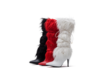 Real Leather Fur Boots(Red)