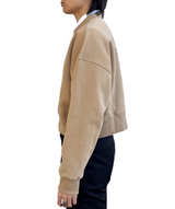 エンボスクロップドスウェット / Emboss Cropped Sweat-BEIGE