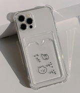ドントメスアップキャットカードストレージフォンケース