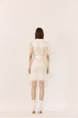 Lace shirt dress