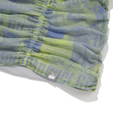 GRAPHIC LAYERED SHIRRING SLEEVELESS [LIME]