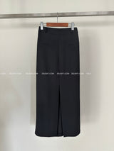mega deep slit maxi long skirt