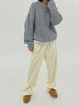 ウールプレッツェルバルキーニット / Wool pretzel bulky knit (4color)