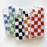 CHECKERBOARD HARD JELL CASE_BLUE